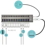 I-Tec U3Chargehub16 Hub Usb 16X Usb-A