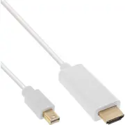 Inline Displayport Mini Hdmi kabelis 2M balts 17172I Kabel