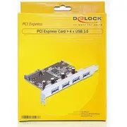Kontroler Delock 89297 Pcie x1 4X Usb