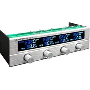 Lamptron Panel Fc5 V2 Ventilatora kontrolieris 5.25 Srebrny Lamp-Fc0052S Fan Controller srebrny