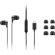 Lenovo austiņas 4Xd1J77351 Austiņas/Austiņas ar vadu ausīs ievietojams birojs/zvanu centrs Usb Type-C melns Przewodowa Douszny Biuro/Centrum telefoniczne Czarny