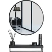 Leobert spogulis Spogulis ar plauktu melns Lustro 60Cm czarne
