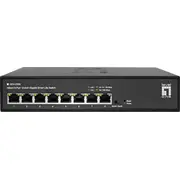 Levelone slēdzis Ges-2208 tīkla saites pārvaldītas L2 Gigabit Ethernet 10/100/1000 melns Switch sieciowe Czarny