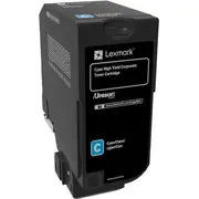 Lexmark 74C2Hce oriģinālais ciānais toneris Toner Cyan
