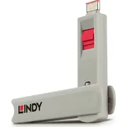 Lindy komplekts ar 4 Usb-C slēdzenēm sarkanā krāsā Zestaw blokad Czerwony