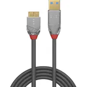 Lindy Usb-A  micro-B Usb Kabelis sudraba krāsa 36656 Kabel Usb Usb-A Srebrny