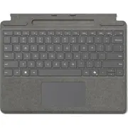 Microsoft Surface Pro tastatūra De Platin ar pildspalvas krātuvi Copilot Button. izmantojot pildspalvu dabei nur solange der Vorrat reicht Keyboard mit Pen Storage Button ohne
