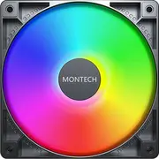 Montech Gf120 Pwm Argb Lüfter 120Mm. Schwarz schwarz