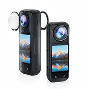 Pārsegu komplekts 2X objektīva aizsardzība. pagriežami fiksējami objektīvi priekš Insta360 X5 X 5 Pu767T Zestaw Ochrona Na Obiektyw Obiektywy Twist-Lock Do