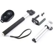 Pašbildes nūja Xrec Selfie Kit Statīva tālvadības pults Monopoda turētājs tālrunim viedtālrunim Stick Zestaw 4W1 Statyw Pilot Monopod Uchwyt Na Telefon Smartfon