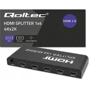 Qoltec Splitter aktīvais sadalītājs 4 x Hdmi 4K 2K 6Gb/S 60Hz Rozdzielacz aktywny