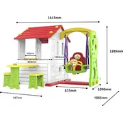 Ramiz dārza mājiņa bērniem Sarkans jumts Domek ogrodowy 3W1 dla dzieci Czerwony dach