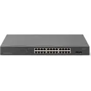 Slēdzis Digitus gigabitu tīkla slēdzis. nepārvaldīts. 2 augšupsaites porti. Sfp Switch 24-Portowy sieciowy Gigabit. 19-Calowy. porty Uplink.