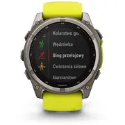 Garmin Fenix 8 Solar Sapphire sporta pulkstenis dzeltenais 010-02907-21 Zegarek sportowy