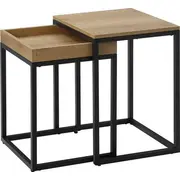 Songmics 2 Vasagle industriālā stila kafijas galdiņu komplekts Zestaw kawowych stylu industrialnym