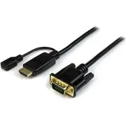 Startech Hdmi  D-Sub Vga mikro Usb kabelis melns Hd2Vgamm3 Kabel Hdmi micro 0.9M czarny