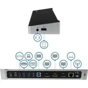 Startech trīskāršā video dokstacijas stacija/replicators Usb3Dockh2Dp Stacja/Replikator Triple Video Dock Usb