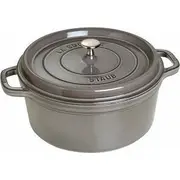 Staub Apaļš čuguna pods Grafīts. 2.2 ltr Garnek Grafitowy.