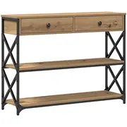 vidaXL konsoles galds Crafted Wood Engineered Medium Stolik konsolowy Drewno