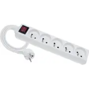 Strāvas sloksne Elgotech Economic 5 ligzdas 1.5 m balta Eps-501.5W Listwa gniazd