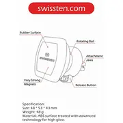 Swissten S-Grip M3 magnētiskais automašīnas turētājs Uchwyt magnetyczny do samochodu