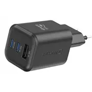 Swissten Travel Charger Gan Usb-C Pd Usb-A 18W Qc 65W 2X
