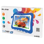 Tablet V2 4/32Gb zilā korpuss 2Mp kameras Kidstab7 niebieskie etui kamera