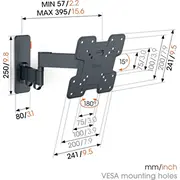 Tvm 1245 Quick Wall mount motion 19-43. 15Kg