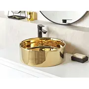 Beliani izlietne Keramikas galda  40 cm zelta Tebar Umywalka nablatowa ceramiczna