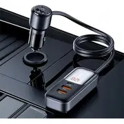 Usams lādētāja slodze. vienatnē. C40 3Xusb2Xusb-C 165W PdQc Fast Charge melns/melns Cc213Cc01 Us-Cc213 Sam. czarny/black