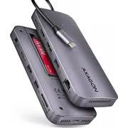 Usb Hub Axagon Hmc-12Gm2 Usb Centrmezgls Usb-A. Usb-C. Hdmi. Dp. Rj-45. M.2. Sd/Msd. audio. Pd Hub Usb hub in1 10Gbps. 3X
