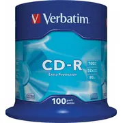 Verbatim Cd-R 700 Mb 52X 100 gabali 43411 Sztuk