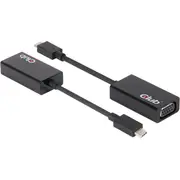 Vga Adapteris. melns Cac-1502 Adapter Usb Club 3D Usb-C Vga Czarny