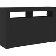 vidaXL bufete melna kompozītmateriāla koka 116 x 30 75 cm Kredens Czarny Drewno kompozytowe