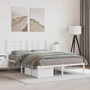 vidaXL Gultas rāmis Balts 140 x 210 cm Priedes masīvkoks Ramka Lite drewno sosnowe