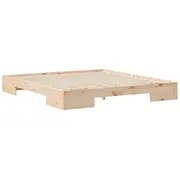 vidaXL Gultas rāmis Brūns 180 x 200 cm Priedes masīvkoks Lite drewno sosnowe