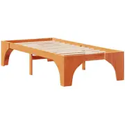 vidaXL Gultas rāmis Brūns 90 x 190 cm Priedes masīvkoks Lite drewno sosnowe