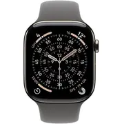Viedpulkstenis Apple Watch 11 Gps mobilais 42 mm dabīgā titāna sporta joslas S/M grafīts Mf8M4Wf/A Smartwatch Cellular 42Mm Natural Titanium Sport Band Grafitowy