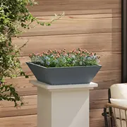 Plastmasas puķu podu komplekts Anthracite Plastic 50 x 15 cm Zestaw donic plastikowych Antracytowe Plastik