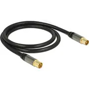 1M melnā senča kabelis 88922 Kabel Delock Antenowy czarny