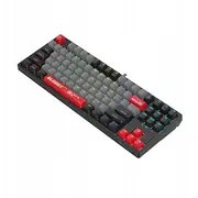 A4Tech tastatūra Bloody Klávesnice S87. herní klavesnice. mehāniskā. drátová. Red Switch. Cz/Sk. Černá Klawiatura