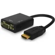Adapteris Av Savio Hdmi-D-Sub Vga czarny Cl-23 Adapter Hdmi D-Sub