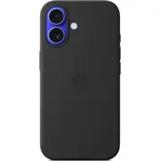 Apple iPhone 16 Silikoninis dėklas ar Magsafe Black With