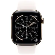 Viedpulkstenis Apple Watch 11 Gps mobilais 46 mm zelta titāna sporta josla S/M rozā Mfd54Zr/A Smartwatch Cellular 46Mm Gold Titanium Sport Band