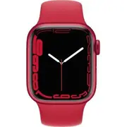 Apple Watch Series 7 Gps viedpulkstenis. Product Sarkans alumīnija korpuss ar Sporto siksniņu Smartwatch Gps. 41Mm koperta aluminium edycji Productred paskiem sporto