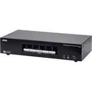 Aten Cs1964 Kvm konsole 4 portu Usb 3.0 4K Displayport trīskāršā displeja Kvmp slēdzis Konsola 4-Port Triple Display Switch