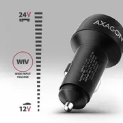 Axagon lādētājs. 48 W automašīnas Usb-A Usb-C izeja. Pd3.0/Pps/Qc4/Sfc/Apple Pwc-Pq48. samochodowa 48W. Usb-C.