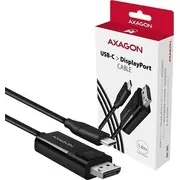 Axagon Usb-C  Displayport Usb Kabelis melns Rvc-Dpc Kabel Usb Usb-C Czarny
