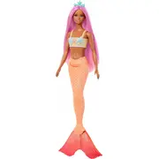 Barbie Doll Mattel Mermaid Orange Tail Hrr05 Lalka Syrenka ogon