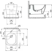 Bidē Deante Anemon iekārtā balta Cdz6Bpw Bidet
